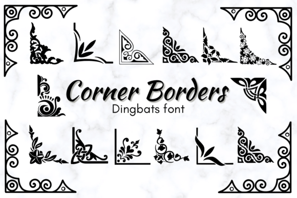 Corner Borders: A Sketch-Style Dingbats Font for Creative Expression