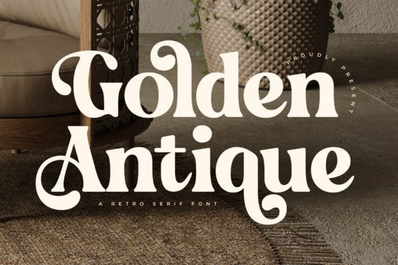 Golden Antique: Timeless Luxury in Serif Form
