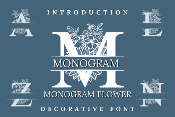 Monogram Flower: Where Typography Blooms with Elegance