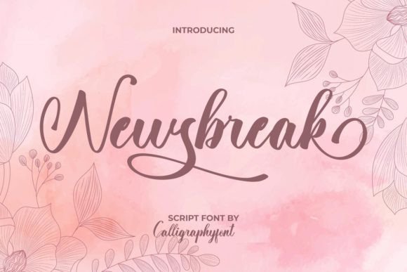 Newsbreak: The Floral Script Font That Elevates Every Brand