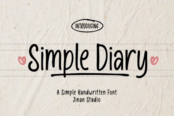 Simple Diary: A Handwritten Sans-Serif Font That Feels Like Home