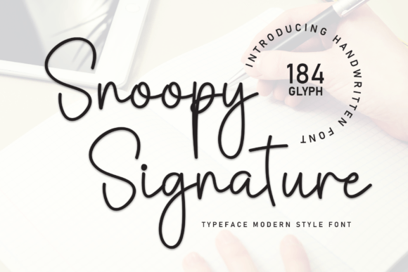 Snoopy Signature: Elegant Script Font