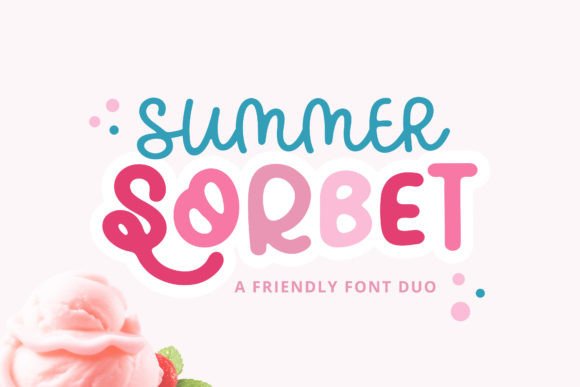 Summer Sorbet: The Friendly Duo Font That Brings Groovy Charm to Any Design